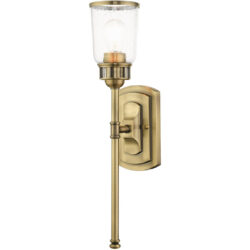 10511-01 1 Light Antique Brass Single Sconce-Lighting LumensWall Sconces