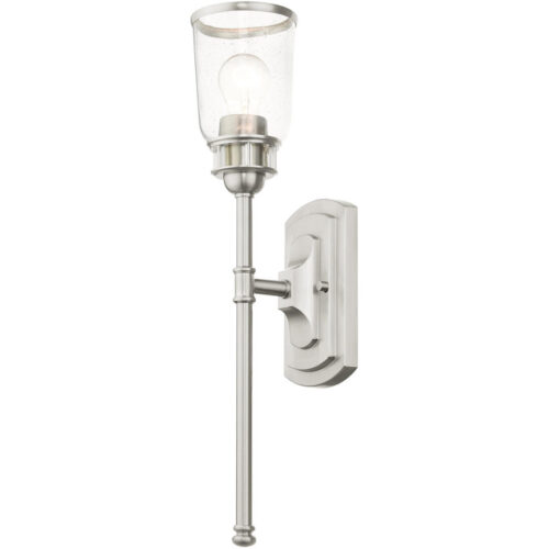 10511-91 1 Light Brushed Nickel Single Sconce-Lighting LumensWall Sconces