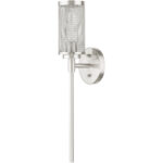 5.125 inch 1 Light Brushed Nickel Wall Sconce with Brushed Nickel Stainless Steel Mesh Shade Shade-Lighting LumensWall Sconces