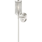 5.125 inch 1 Light Brushed Nickel Wall Sconce with Brushed Nickel Stainless Steel Mesh Shade Shade-Lighting LumensWall Sconces