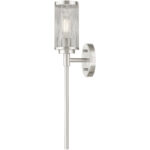 5.125 inch 1 Light Brushed Nickel Wall Sconce with Brushed Nickel Stainless Steel Mesh Shade Shade-Lighting LumensWall Sconces