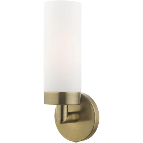 15071-01 1 Light Antique Brass ADA Single Sconce-Lighting LumensWall Sconces