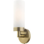 15071-01 1 Light Antique Brass ADA Single Sconce-Lighting LumensWall Sconces