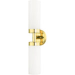 15072-02 2 Light Polished Brass ADA Vanity Sconce-Lighting LumensWall Sconces