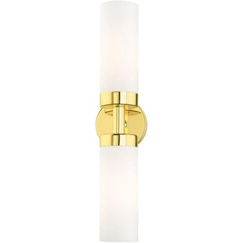 15072-02 2 Light Polished Brass ADA Vanity Sconce-Lighting LumensWall Sconces