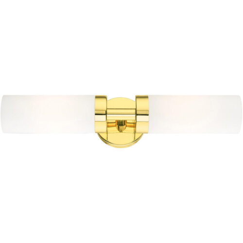 15072-02 2 Light Polished Brass ADA Vanity Sconce-Lighting LumensWall Sconces