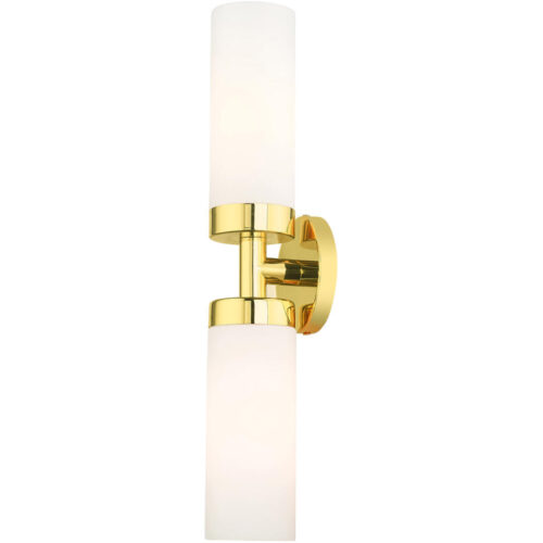 15072-02 2 Light Polished Brass ADA Vanity Sconce-Lighting LumensWall Sconces