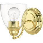 15131-02 1 Light Polished Brass Vanity Sconce-Lighting LumensWall Sconces