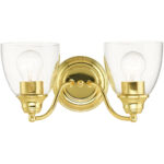 15132-02 2 Light Polished Brass Vanity Sconce-Lighting LumensWall Sconces