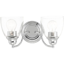 15132-05 2 Light Polished Chrome Vanity Sconce-Lighting LumensWall Sconces