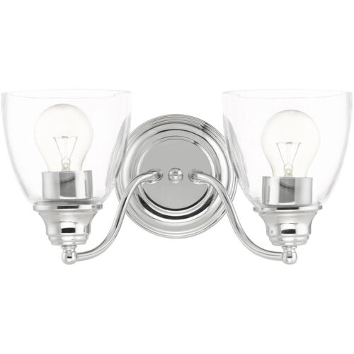 15132-05 2 Light Polished Chrome Vanity Sconce-Lighting LumensWall Sconces