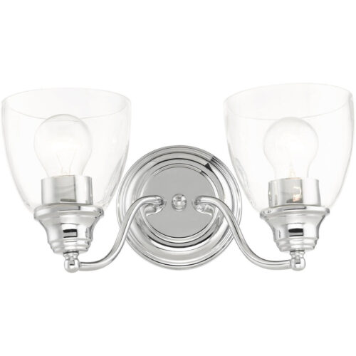 15132-05 2 Light Polished Chrome Vanity Sconce-Lighting LumensWall Sconces