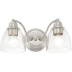 15132-91 2 Light Brushed Nickel Vanity Sconce-Lighting LumensWall Sconces