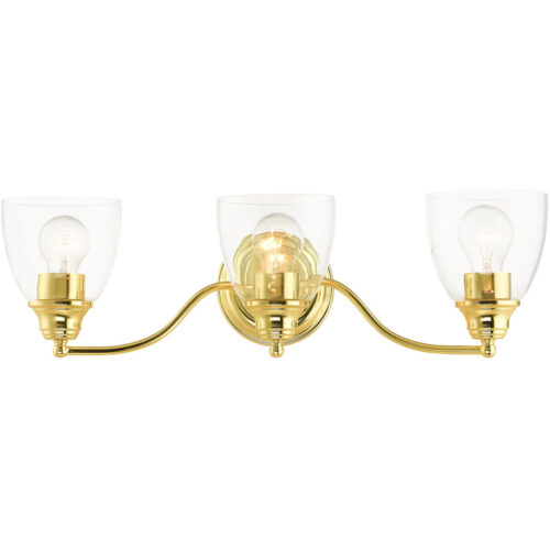 15133-02 3 Light Polished Brass Vanity Sconce-Lighting LumensWall Sconces