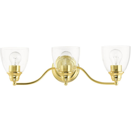 15133-02 3 Light Polished Brass Vanity Sconce-Lighting LumensWall Sconces