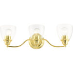 15133-02 3 Light Polished Brass Vanity Sconce-Lighting LumensWall Sconces