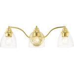 15133-02 3 Light Polished Brass Vanity Sconce-Lighting LumensWall Sconces