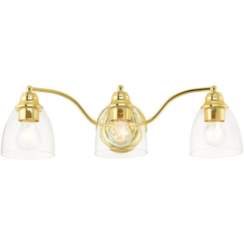 15133-02 3 Light Polished Brass Vanity Sconce-Lighting LumensWall Sconces