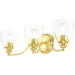 15133-02 3 Light Polished Brass Vanity Sconce-Lighting LumensWall Sconces