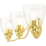 15133-02 3 Light Polished Brass Vanity Sconce-Lighting LumensWall Sconces