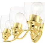 15133-02 3 Light Polished Brass Vanity Sconce-Lighting LumensWall Sconces