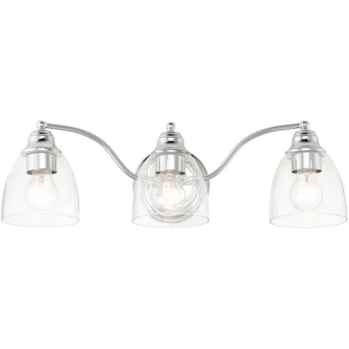 15133-05 3 Light Polished Chrome Vanity Sconce-Lighting LumensWall Sconces