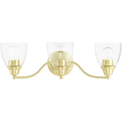 15133-12 3 Light Satin Brass Vanity Sconce-Lighting LumensWall Sconces