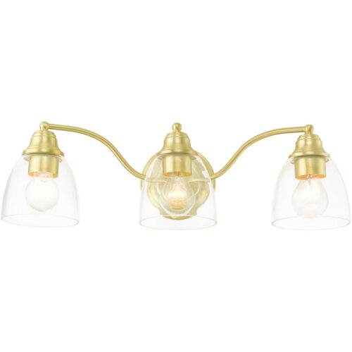 15133-12 3 Light Satin Brass Vanity Sconce-Lighting LumensWall Sconces