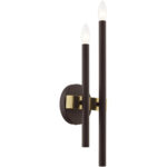 6.5 inch 2 Light Bronze Wall Sconce with Steel base material-Lighting LumensWall Sconces