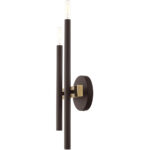 6.5 inch 2 Light Bronze Wall Sconce with Steel base material-Lighting LumensWall Sconces