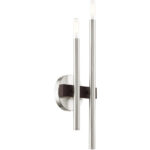 6.5 inch 2 Light Brushed Nickel Wall Sconce with Steel base material-Lighting LumensWall Sconces