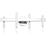 23.5 inch 4 Light Polished Chrome Bathroom Vanity light fixture with Steel base material-Lighting LumensBath/Vanity