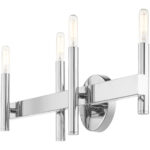 23.5 inch 4 Light Polished Chrome Bathroom Vanity light fixture with Steel base material-Lighting LumensBath/Vanity