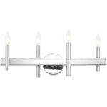 23.5 inch 4 Light Polished Chrome Bathroom Vanity light fixture with Steel base material-Lighting LumensBath/Vanity