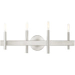 23.5 inch 4 Light Brushed Nickel Bathroom Vanity light fixture with Steel base material-Lighting LumensBath/Vanity