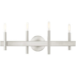 23.5 inch 4 Light Brushed Nickel Bathroom Vanity light fixture with Steel base material-Lighting LumensBath/Vanity