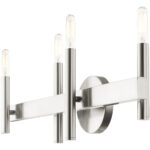 23.5 inch 4 Light Brushed Nickel Bathroom Vanity light fixture with Steel base material-Lighting LumensBath/Vanity