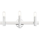 23.5 inch 3 Light Polished Chrome Bathroom Vanity light fixture with Steel base material-Lighting LumensBath/Vanity