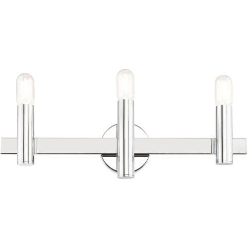 23.5 inch 3 Light Polished Chrome Bathroom Vanity light fixture with Steel base material-Lighting LumensBath/Vanity