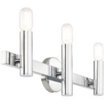 23.5 inch 3 Light Polished Chrome Bathroom Vanity light fixture with Steel base material-Lighting LumensBath/Vanity