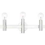 23.5 inch 3 Light Polished Chrome Bathroom Vanity light fixture with Steel base material-Lighting LumensBath/Vanity