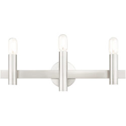 23.5 inch 3 Light Brushed Nickel Bathroom Vanity light fixture with Steel base material-Lighting LumensBath/Vanity