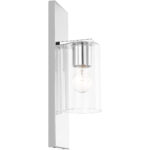 4.5 inch 1 Light Polished Chrome Wall Sconce with Clear Glass Shade-Lighting LumensWall Sconces