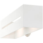 16682-13 2 Light Textured White with Brushed Nickel Finish Accents ADA Vanity Sconce-Lighting LumensWall Sconces