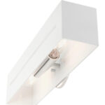 16682-13 2 Light Textured White with Brushed Nickel Finish Accents ADA Vanity Sconce-Lighting LumensWall Sconces