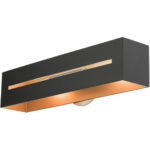 16682-14 2 Light Textured Black with Brushed Nickel Accents ADA Vanity Sconce-Lighting LumensWall Sconces