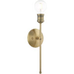 5 inch 1 Light Antique Brass Wall Sconce with Steel base material-Lighting LumensWall Sconces