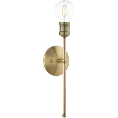 5 inch 1 Light Antique Brass Wall Sconce with Steel base material-Lighting LumensWall Sconces