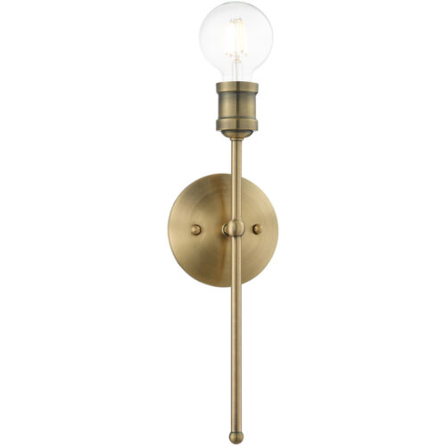 5 inch 1 Light Antique Brass Wall Sconce with Steel base material-Lighting LumensWall Sconces