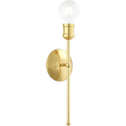 5 inch 1 Light Polished Brass Wall Sconce with Steel base material-Lighting LumensWall Sconces